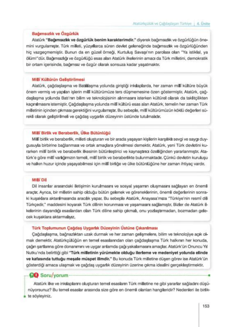 8. Sınıf İnkılap Tarihi Ders Kitabı Cevapları Nev Kitap Yayınları Sayfa 153