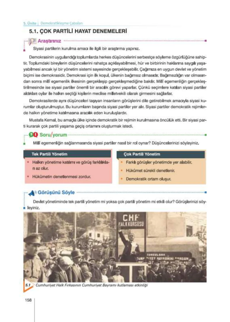 8. Sınıf İnkılap Tarihi Ders Kitabı Cevapları Nev Kitap Yayınları Sayfa 158