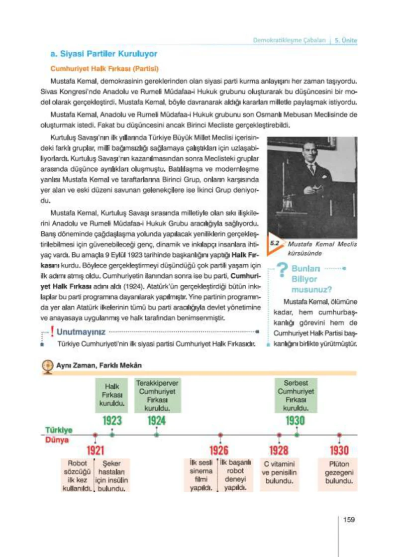 8. Sınıf İnkılap Tarihi Ders Kitabı Cevapları Nev Kitap Yayınları Sayfa 159