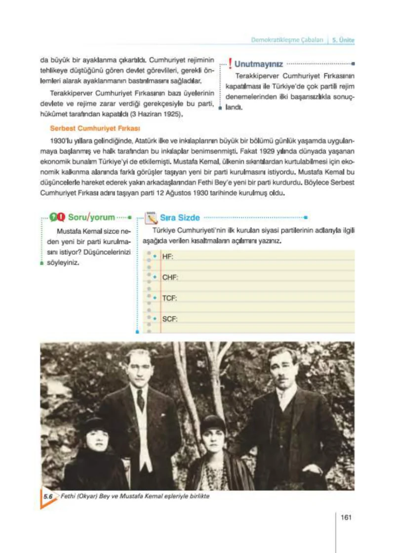 8. Sınıf İnkılap Tarihi Ders Kitabı Cevapları Nev Kitap Yayınları Sayfa 161