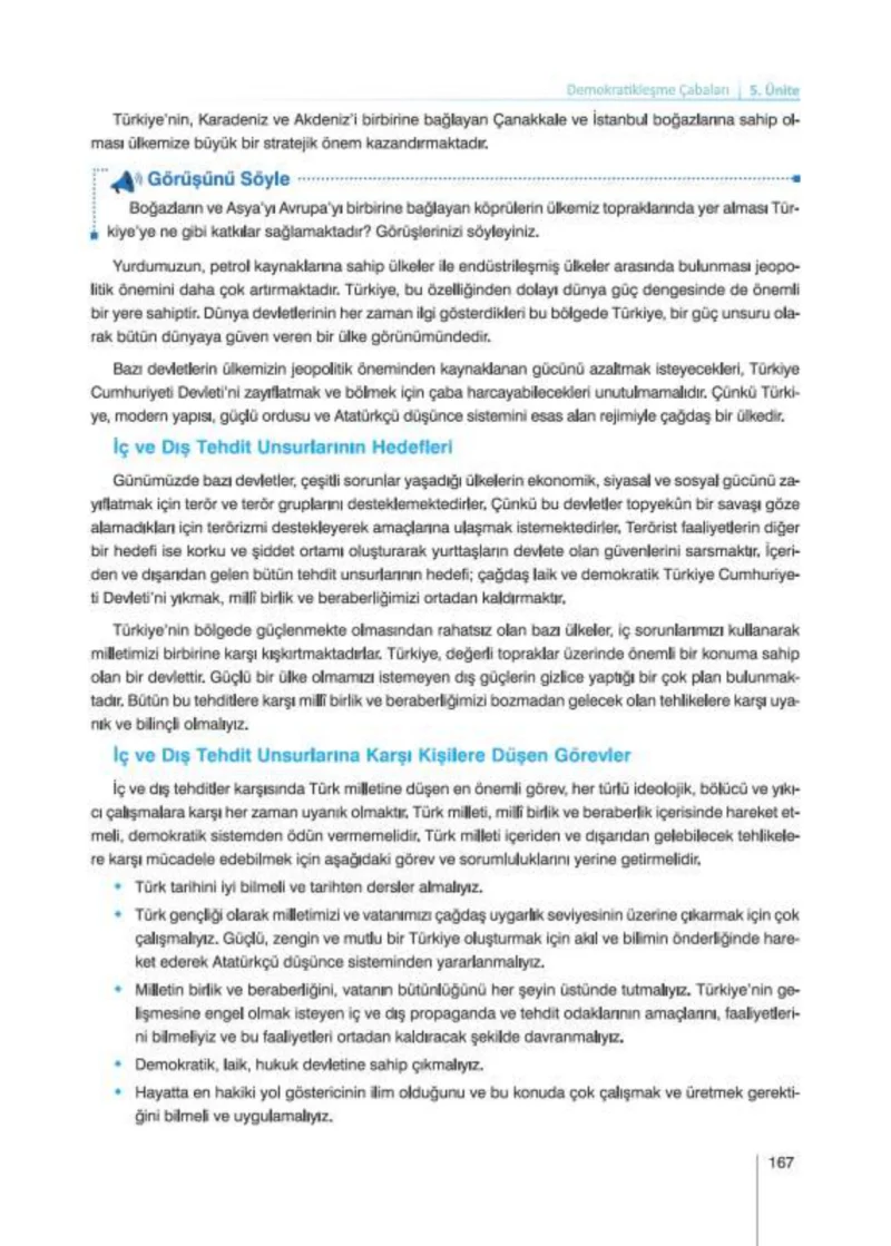 8. Sınıf İnkılap Tarihi Ders Kitabı Cevapları Nev Kitap Yayınları Sayfa 167