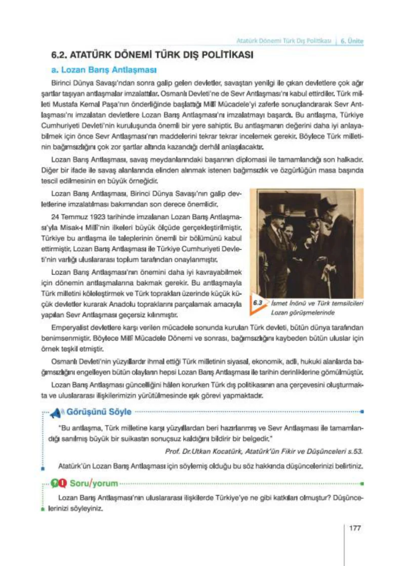 8. Sınıf İnkılap Tarihi Ders Kitabı Cevapları Nev Kitap Yayınları Sayfa 177