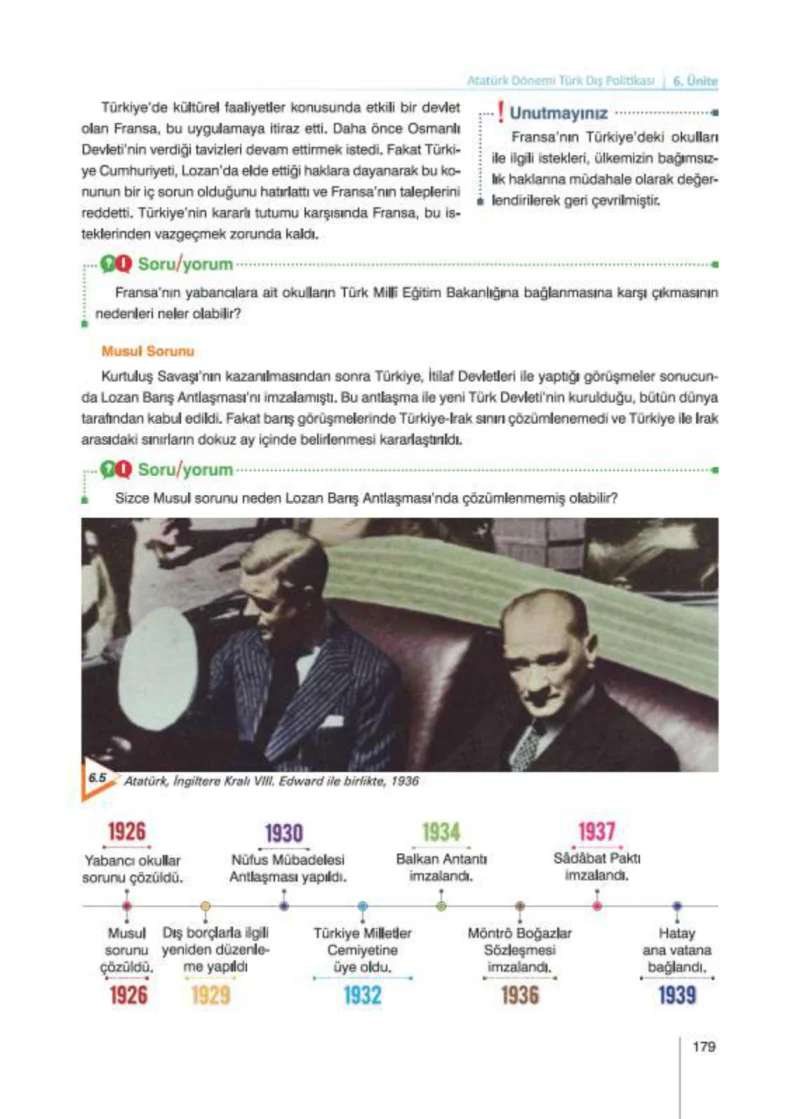 8. Sınıf İnkılap Tarihi Ders Kitabı Cevapları Nev Kitap Yayınları Sayfa 179