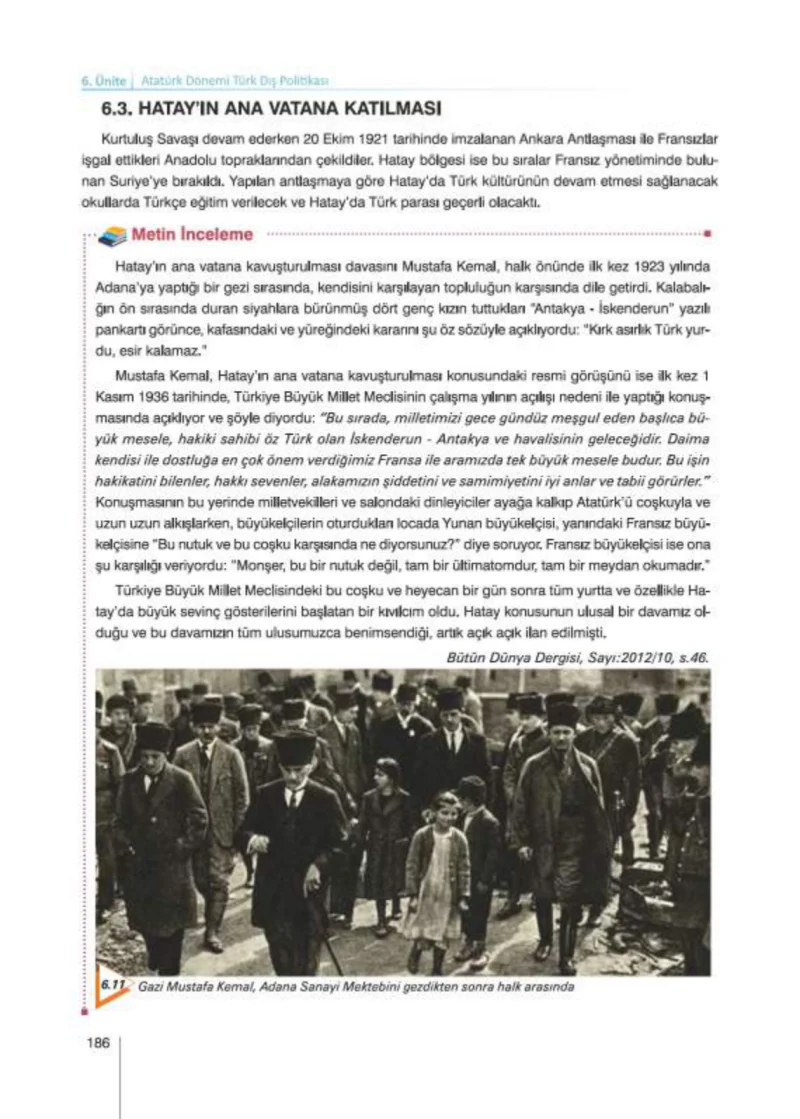 8. Sınıf İnkılap Tarihi Ders Kitabı Cevapları Nev Kitap Yayınları Sayfa 186