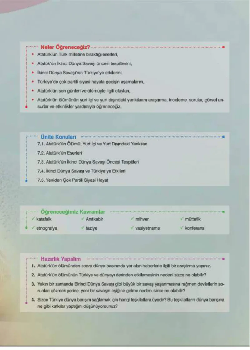 8. Sınıf İnkılap Tarihi Ders Kitabı Cevapları Nev Kitap Yayınları Sayfa 193