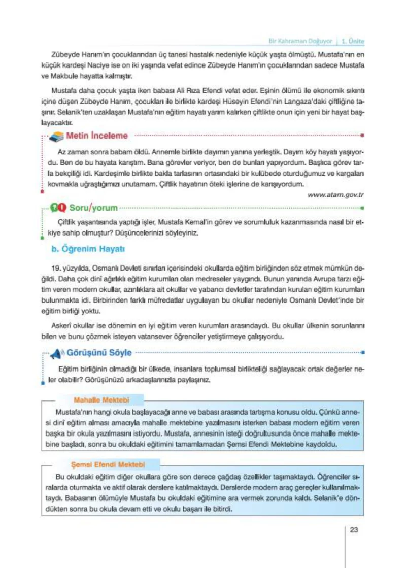 8. Sınıf İnkılap Tarihi Ders Kitabı Cevapları Nev Kitap Yayınları Sayfa 23