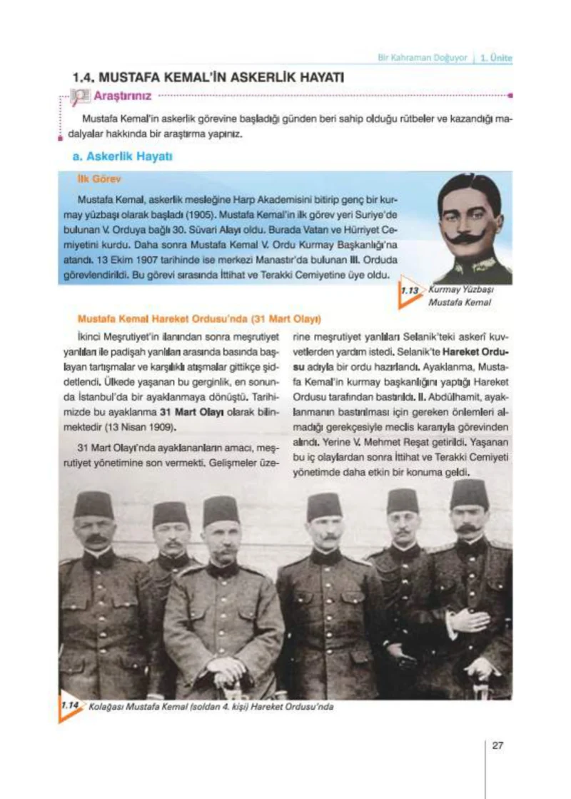 8. Sınıf İnkılap Tarihi Ders Kitabı Cevapları Nev Kitap Yayınları Sayfa 27