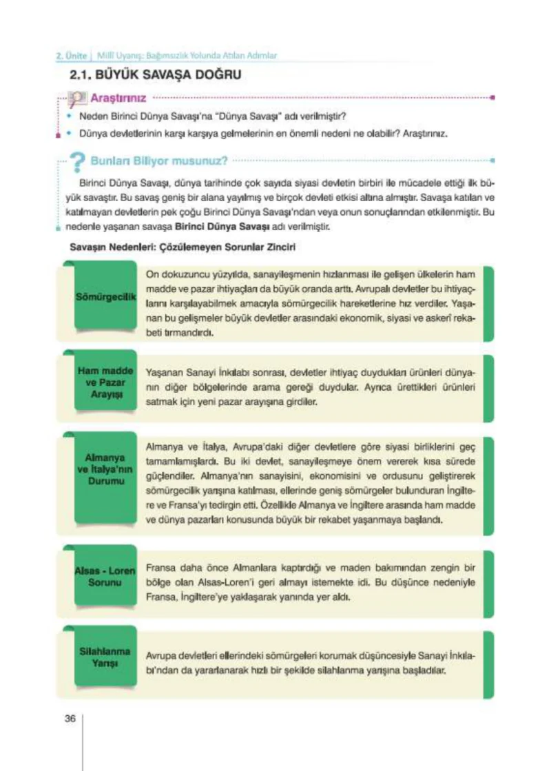 8. Sınıf İnkılap Tarihi Ders Kitabı Cevapları Nev Kitap Yayınları Sayfa 36