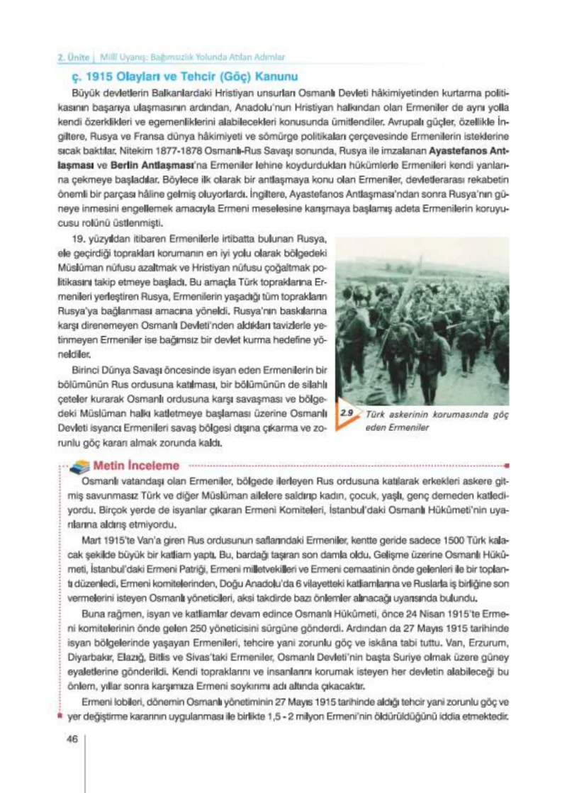 8. Sınıf İnkılap Tarihi Ders Kitabı Cevapları Nev Kitap Yayınları Sayfa 46