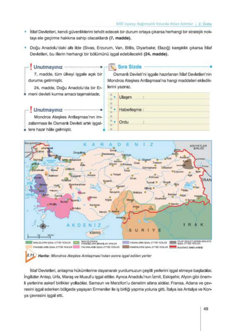 8. Sınıf İnkılap Tarihi Ders Kitabı Cevapları Nev Kitap Yayınları Sayfa 49
