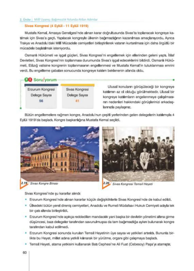 8. Sınıf İnkılap Tarihi Ders Kitabı Cevapları Nev Kitap Yayınları Sayfa 60