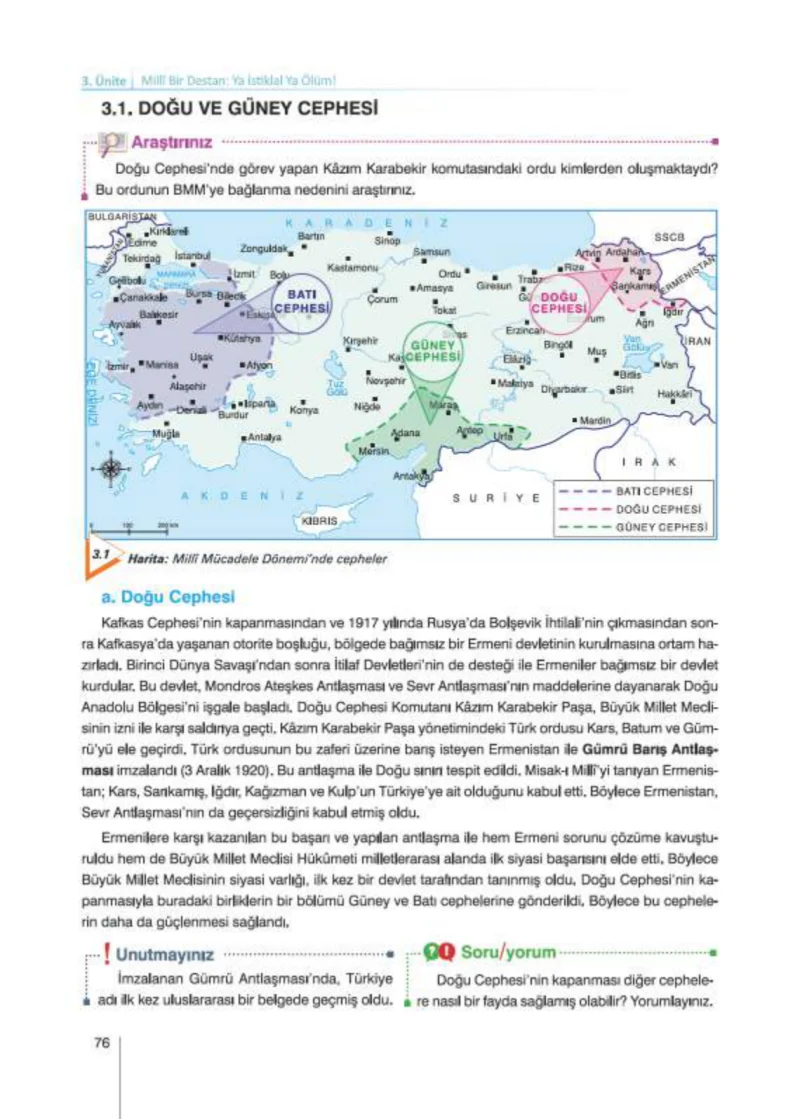 8. Sınıf İnkılap Tarihi Ders Kitabı Cevapları Nev Kitap Yayınları Sayfa 76