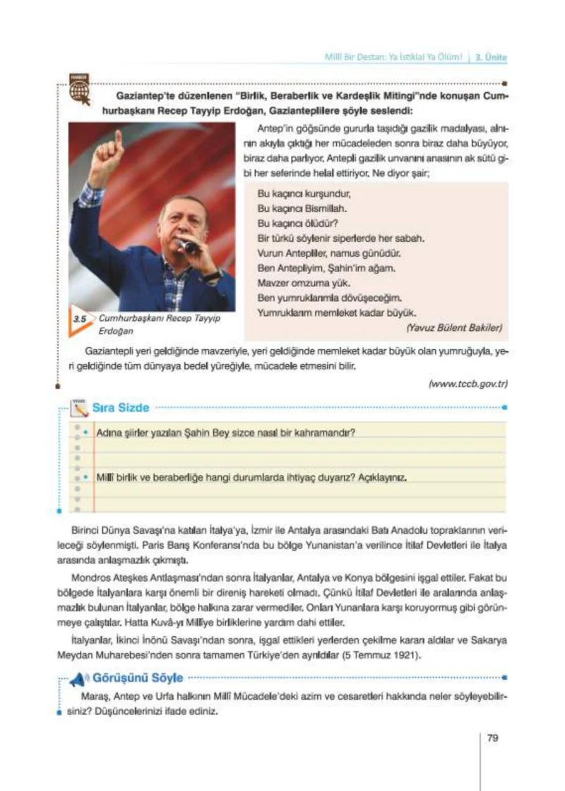 8. Sınıf İnkılap Tarihi Ders Kitabı Cevapları Nev Kitap Yayınları Sayfa 79
