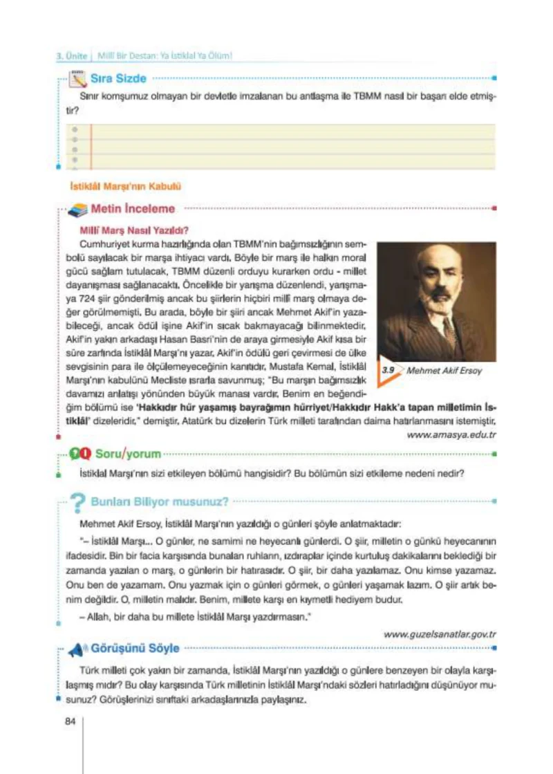 8. Sınıf İnkılap Tarihi Ders Kitabı Cevapları Nev Kitap Yayınları Sayfa 84
