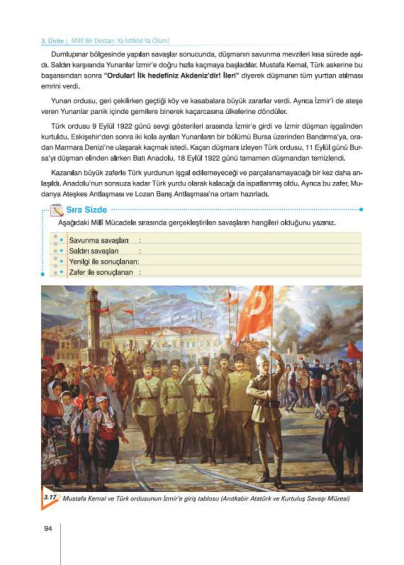 8. Sınıf İnkılap Tarihi Ders Kitabı Cevapları Nev Kitap Yayınları Sayfa 94