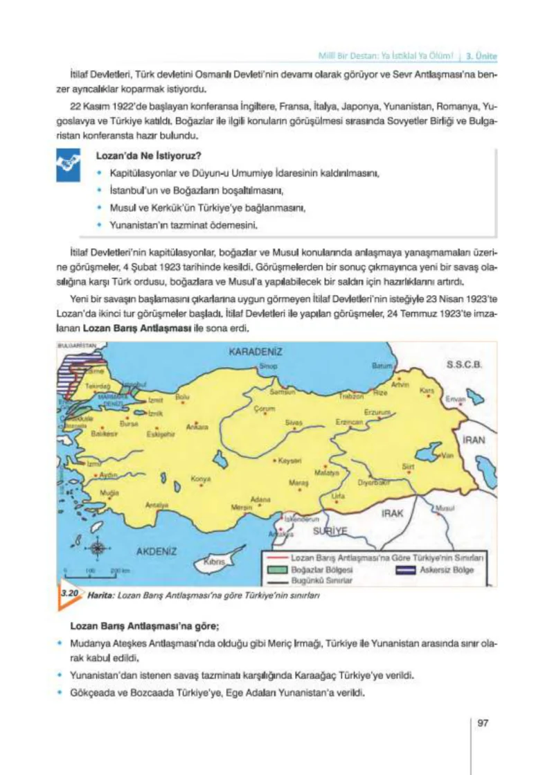 8. Sınıf İnkılap Tarihi Ders Kitabı Cevapları Nev Kitap Yayınları Sayfa 97