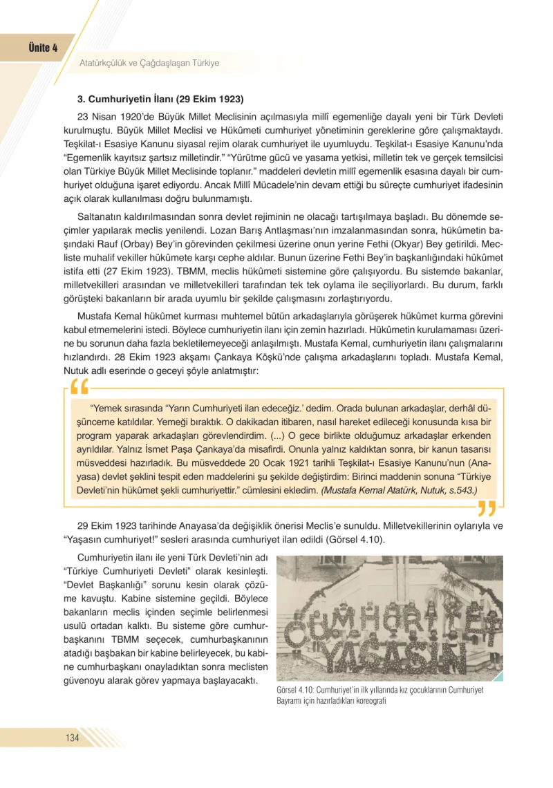 8. Sınıf İnkılap Tarihi Ders Kitabı Cevapları Semih Ofset S.E.K. Yayınları Sayfa 134