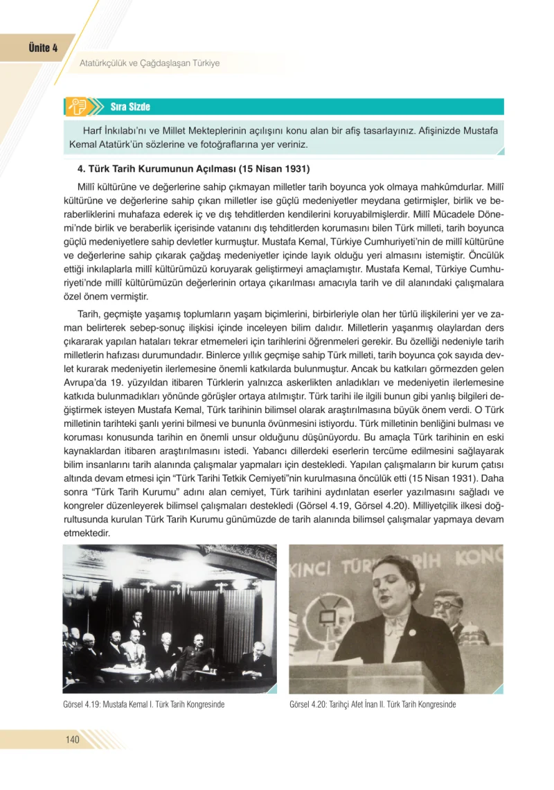 8. Sınıf İnkılap Tarihi Ders Kitabı Cevapları Semih Ofset S.E.K. Yayınları Sayfa 140