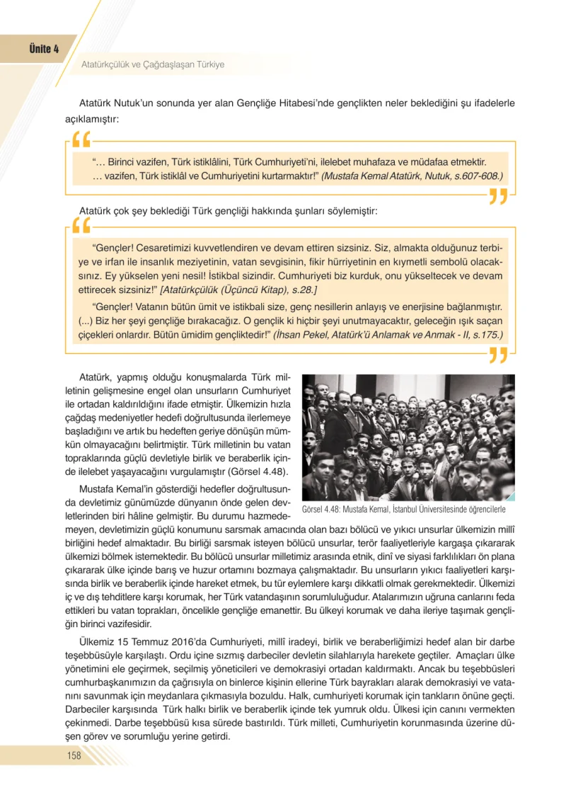 8. Sınıf İnkılap Tarihi Ders Kitabı Cevapları Semih Ofset S.E.K. Yayınları Sayfa 158