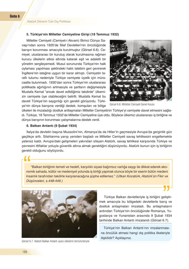 8. Sınıf İnkılap Tarihi Ders Kitabı Cevapları Semih Ofset S.E.K. Yayınları Sayfa 188