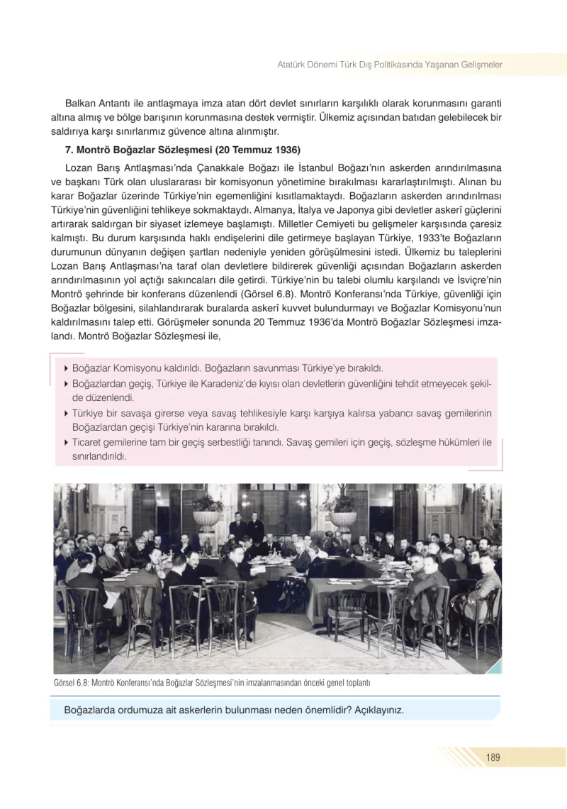 8. Sınıf İnkılap Tarihi Ders Kitabı Cevapları Semih Ofset S.E.K. Yayınları Sayfa 189