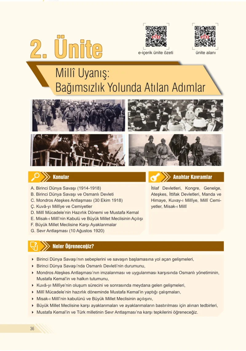 8. Sınıf İnkılap Tarihi Ders Kitabı Cevapları Semih Ofset S.E.K. Yayınları Sayfa 36