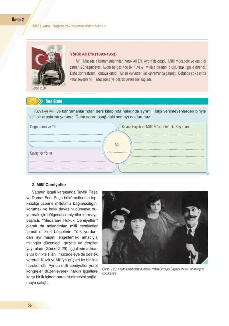8. Sınıf İnkılap Tarihi Ders Kitabı Cevapları Semih Ofset S.E.K. Yayınları Sayfa 56