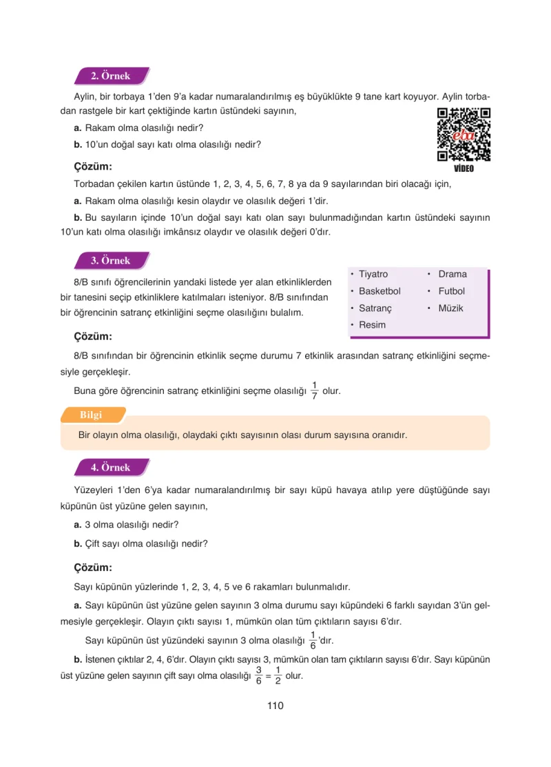 8. Sınıf Matematik Ders Kitabı Cevapları Ada Yayınları Sayfa 110