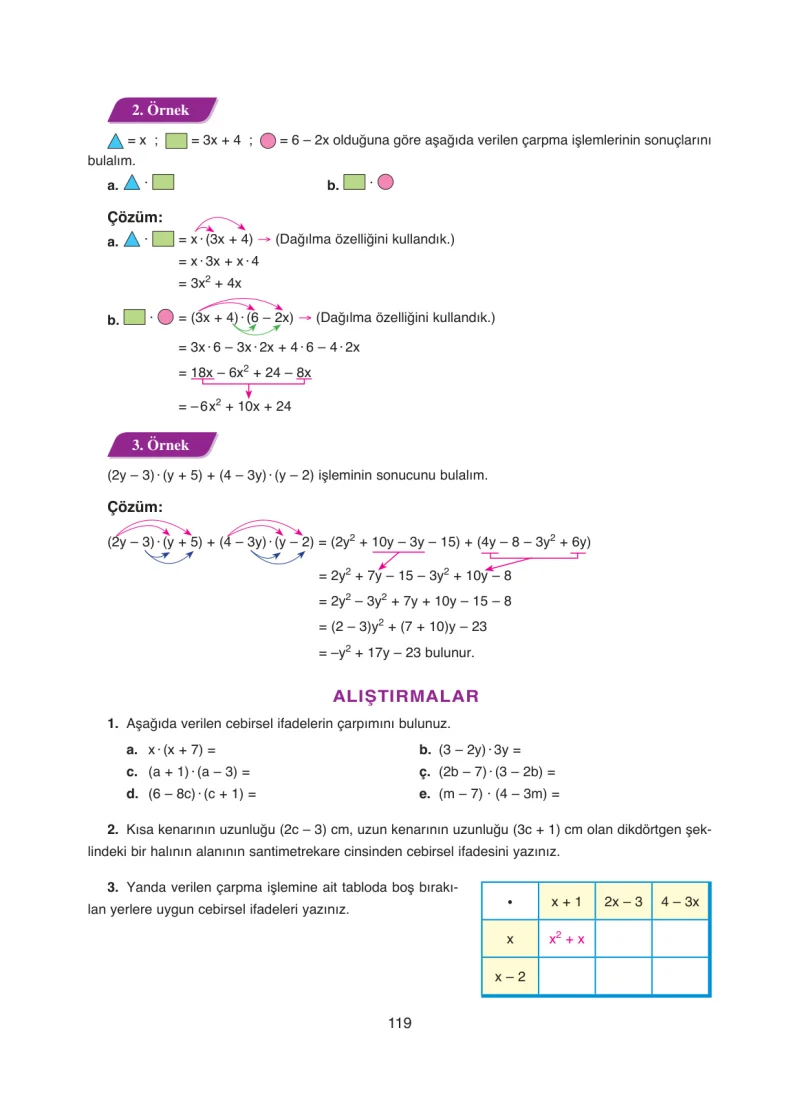 8. Sınıf Matematik Ders Kitabı Cevapları Ada Yayınları Sayfa 119