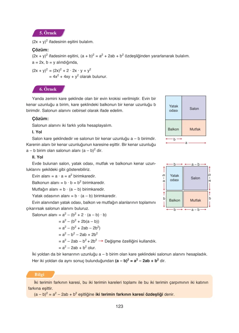 8. Sınıf Matematik Ders Kitabı Cevapları Ada Yayınları Sayfa 123