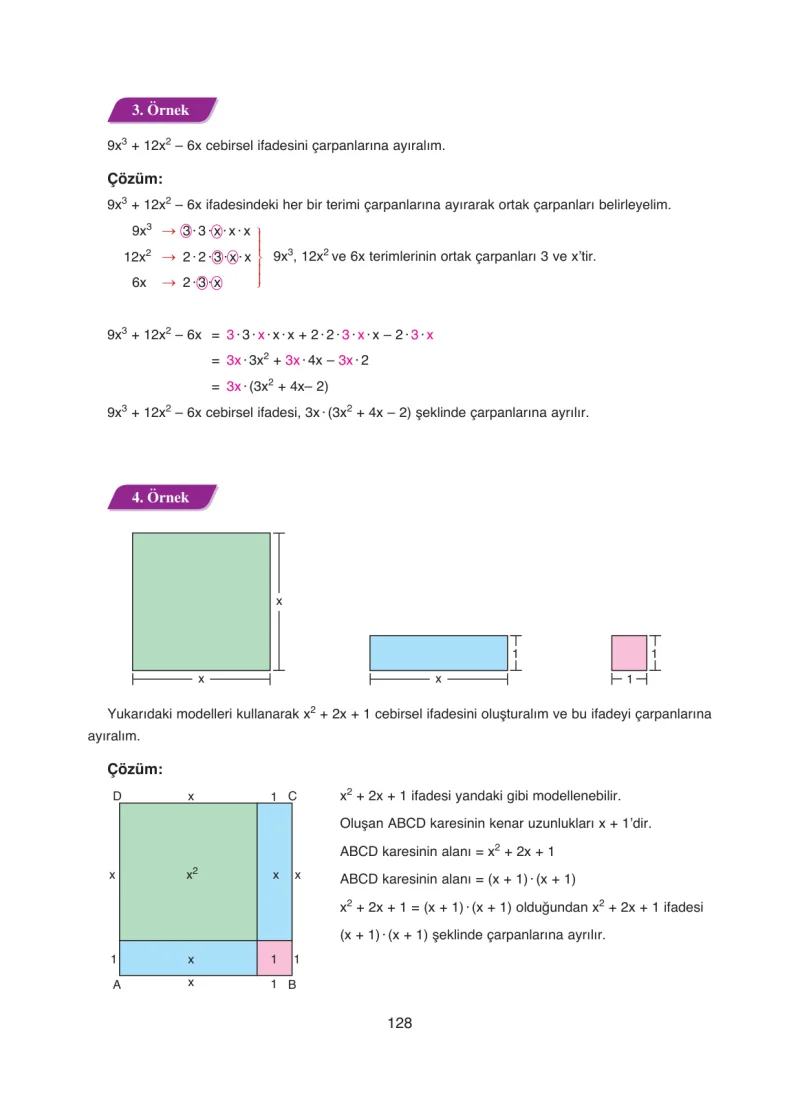 8. Sınıf Matematik Ders Kitabı Cevapları Ada Yayınları Sayfa 128