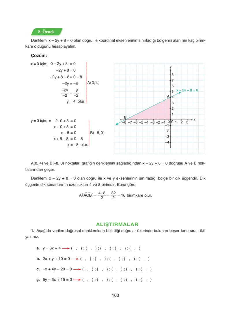 8. Sınıf Matematik Ders Kitabı Cevapları Ada Yayınları Sayfa 163