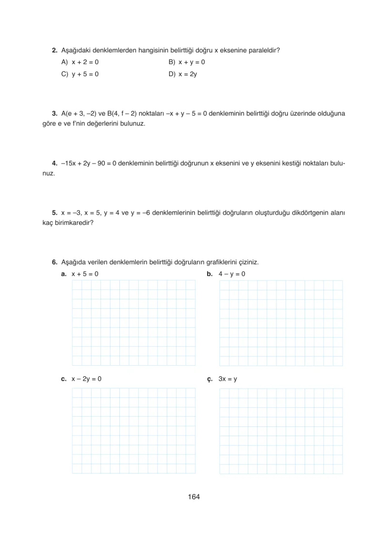 8. Sınıf Matematik Ders Kitabı Cevapları Ada Yayınları Sayfa 164