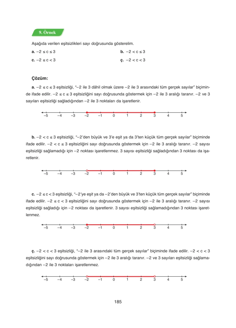 8. Sınıf Matematik Ders Kitabı Cevapları Ada Yayınları Sayfa 185