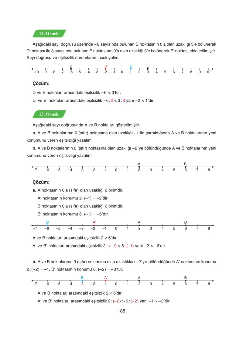 8. Sınıf Matematik Ders Kitabı Cevapları Ada Yayınları Sayfa 188