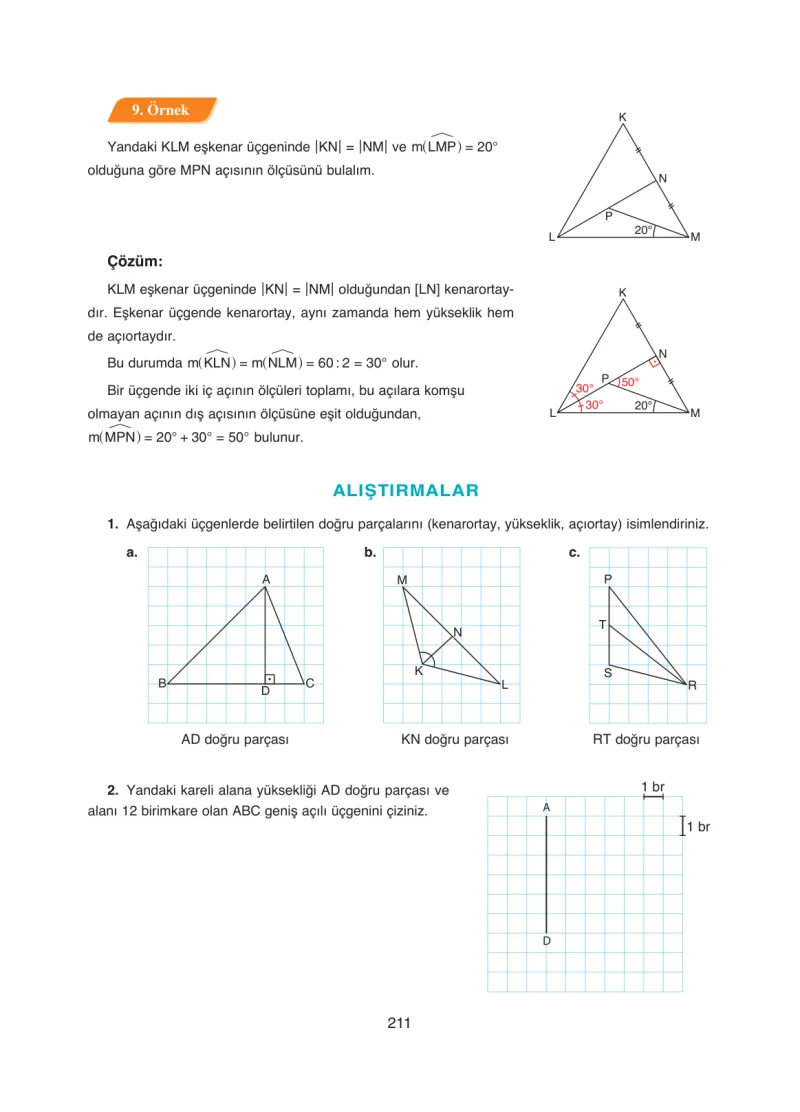 8. Sınıf Matematik Ders Kitabı Cevapları Ada Yayınları Sayfa 211
