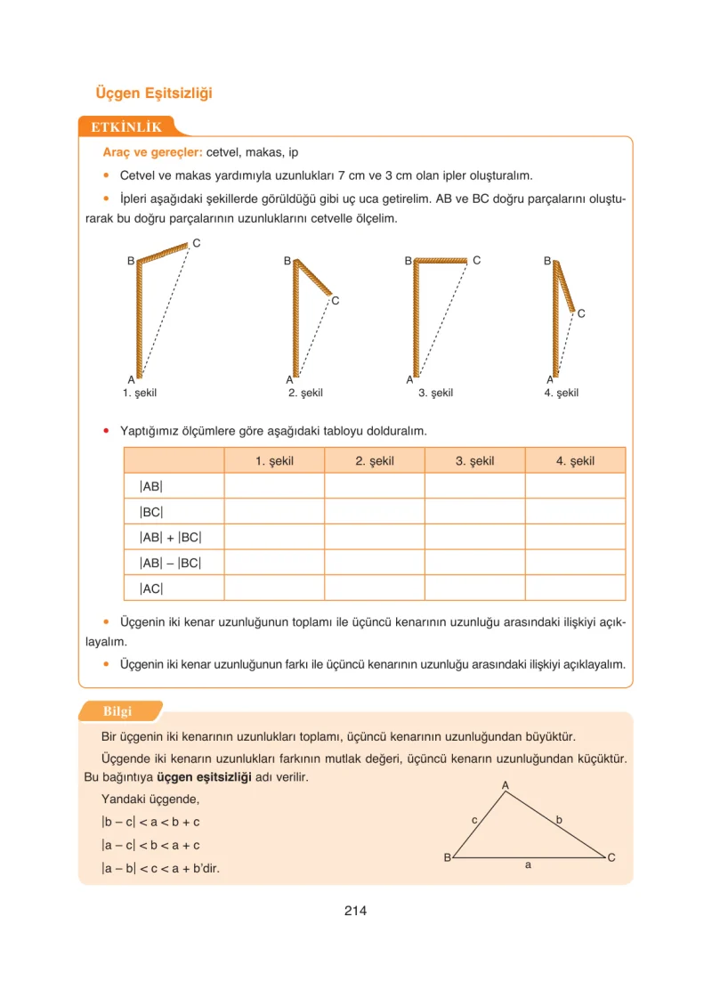 8. Sınıf Matematik Ders Kitabı Cevapları Ada Yayınları Sayfa 214
