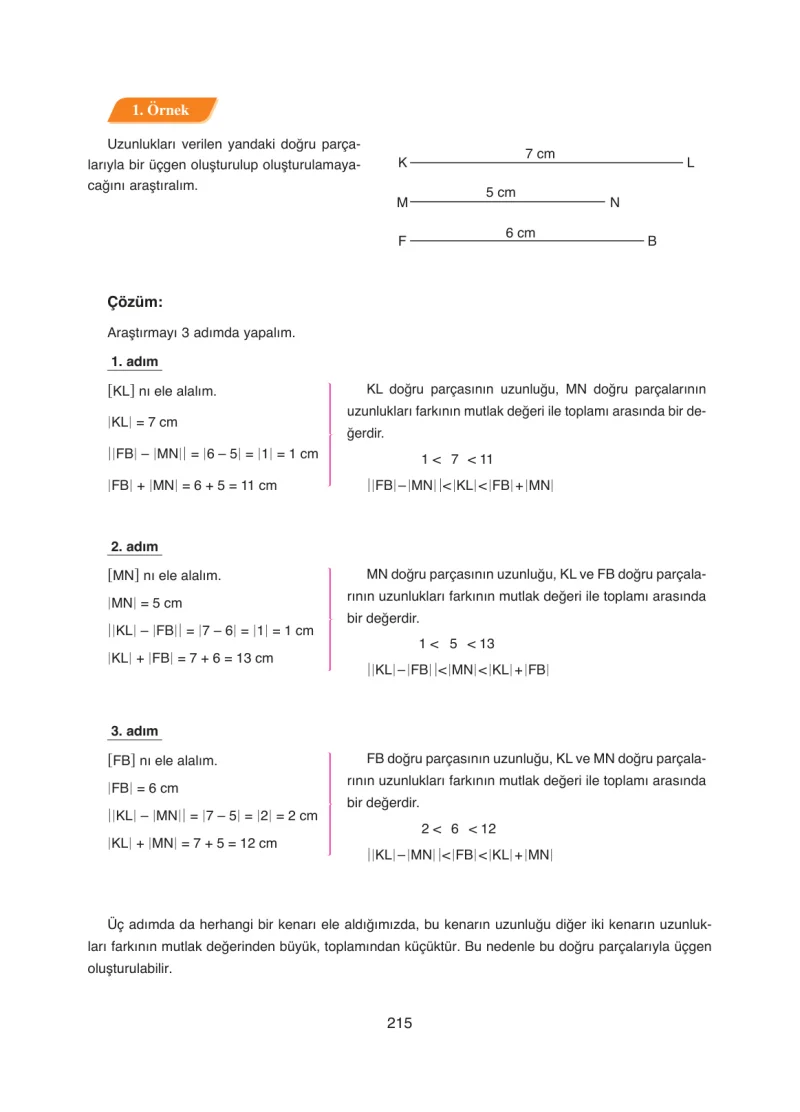 8. Sınıf Matematik Ders Kitabı Cevapları Ada Yayınları Sayfa 215