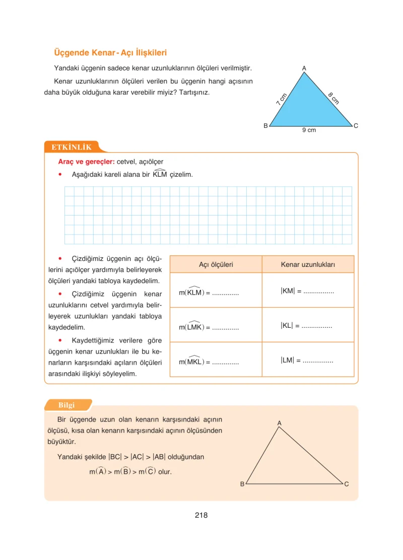 8. Sınıf Matematik Ders Kitabı Cevapları Ada Yayınları Sayfa 218