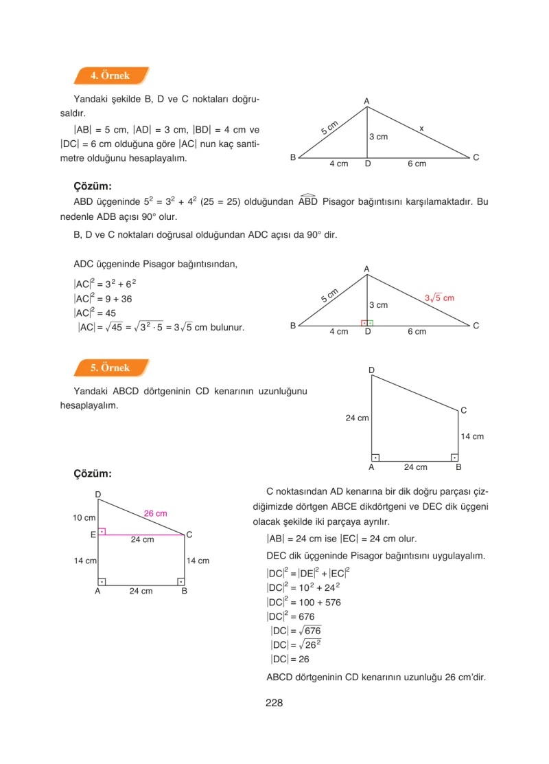 8. Sınıf Matematik Ders Kitabı Cevapları Ada Yayınları Sayfa 228