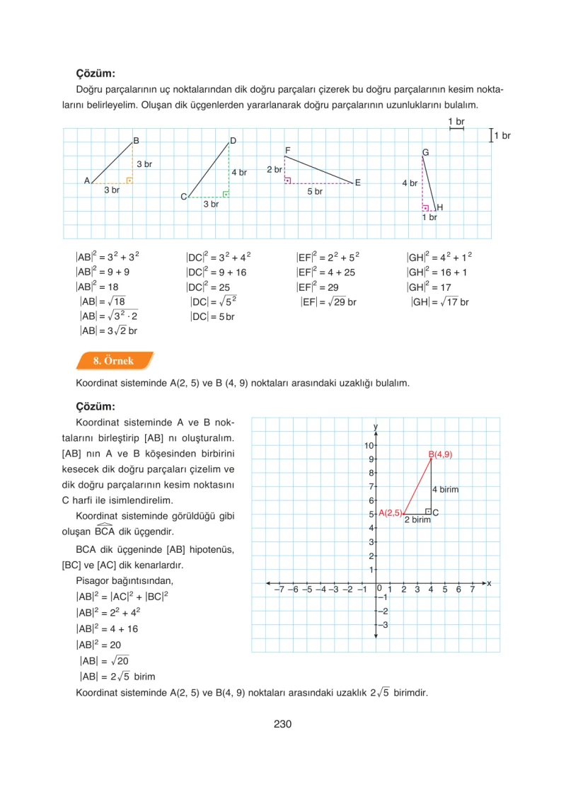 8. Sınıf Matematik Ders Kitabı Cevapları Ada Yayınları Sayfa 230