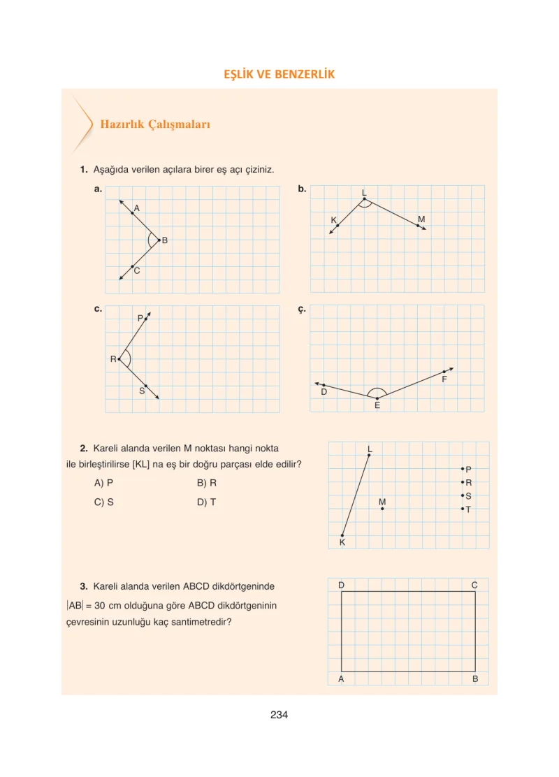 8. Sınıf Matematik Ders Kitabı Cevapları Ada Yayınları Sayfa 234