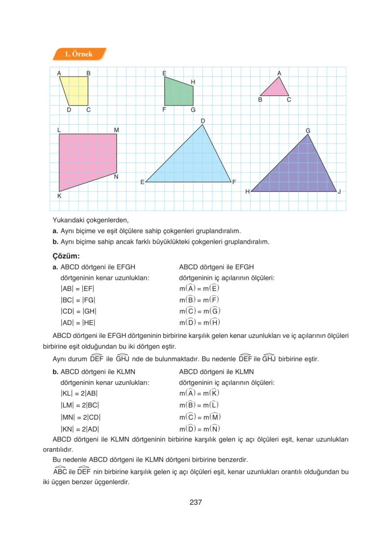 8. Sınıf Matematik Ders Kitabı Cevapları Ada Yayınları Sayfa 237