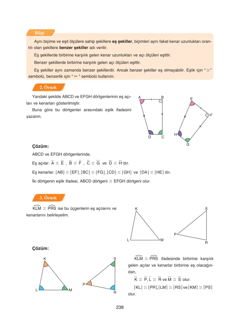 8. Sınıf Matematik Ders Kitabı Cevapları Ada Yayınları Sayfa 238