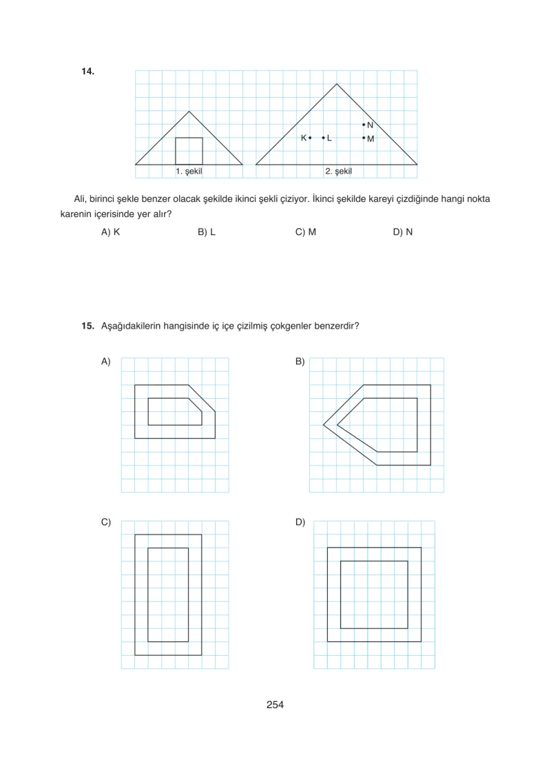 8. Sınıf Matematik Ders Kitabı Cevapları Ada Yayınları Sayfa 254