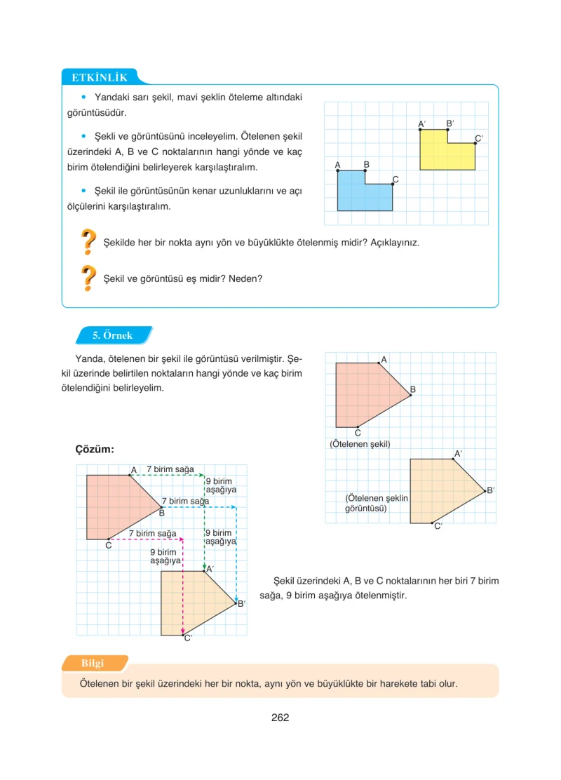 8. Sınıf Matematik Ders Kitabı Cevapları Ada Yayınları Sayfa 262