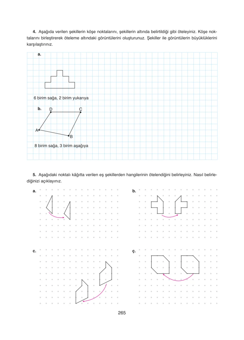 8. Sınıf Matematik Ders Kitabı Cevapları Ada Yayınları Sayfa 265