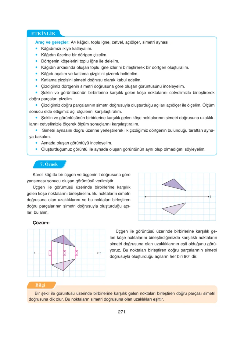 8. Sınıf Matematik Ders Kitabı Cevapları Ada Yayınları Sayfa 271