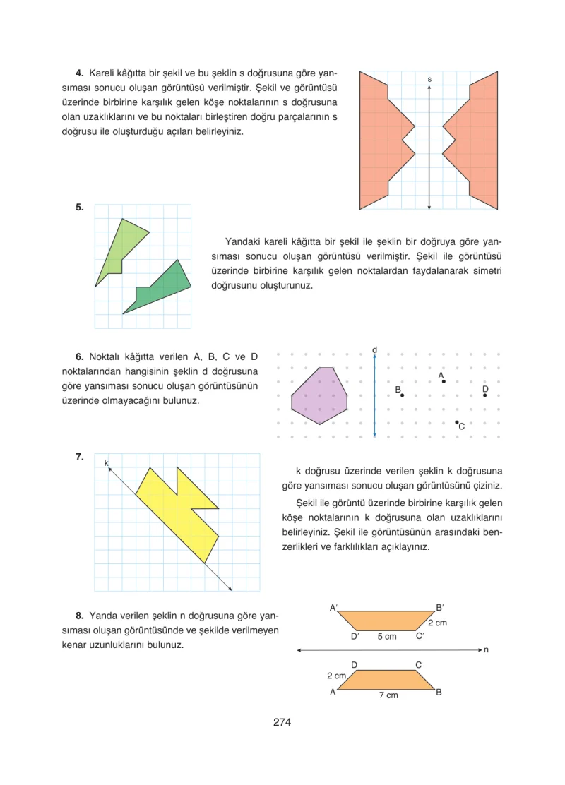 8. Sınıf Matematik Ders Kitabı Cevapları Ada Yayınları Sayfa 274