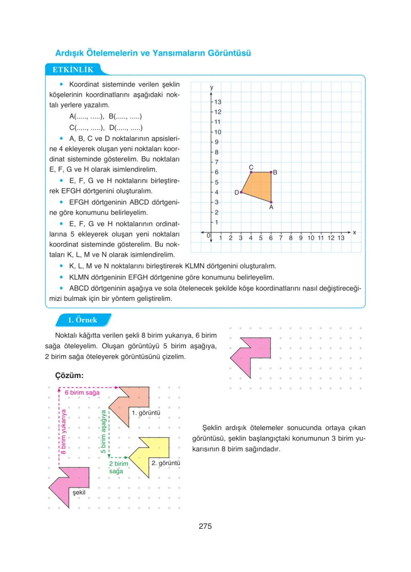 8. Sınıf Matematik Ders Kitabı Cevapları Ada Yayınları Sayfa 275